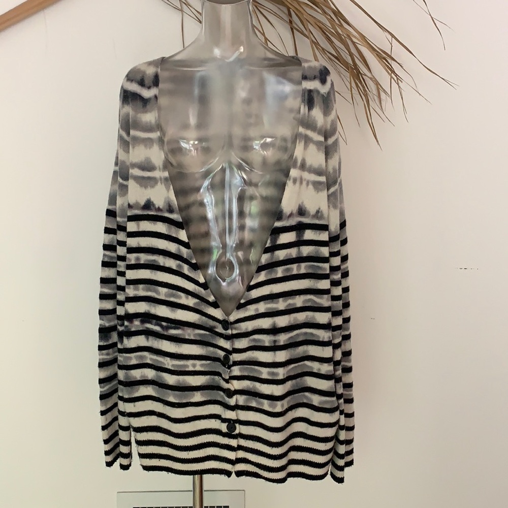 Striped Cashmere Cardigan